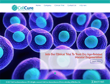 Tablet Screenshot of cellcureneurosciences.com